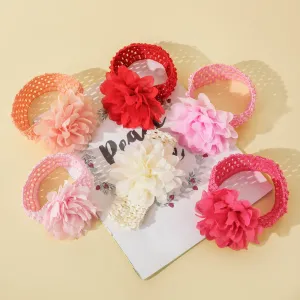 2-pack Pure Color Big Floral Headband Hair Accessories for Girls (Without Paper Card) #196427