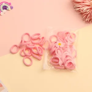 50-pack Multicolor Small Size Rubber Hair Ties for Girls #198687