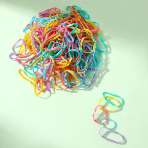 500-pack Canned Disposable Multicolor Elastics Hair Ties for Girls #196535