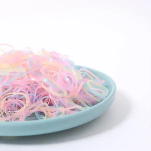 500-pack Canned Disposable Multicolor Elastics Hair Ties for Girls #196536