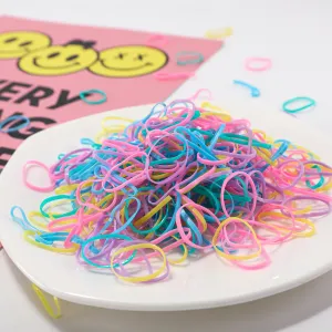 500 PCS/Pack Multicolor Hair Ties for Girls (Random inner bag) #1049094
