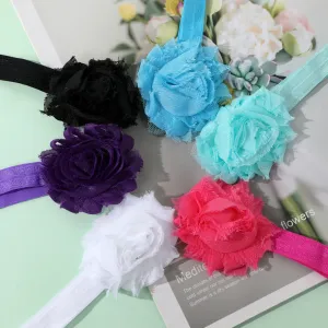 6-pack Pure Color Chiffon Big Floral Headband Hair Accessories for Girls #196528