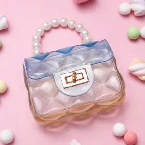 A cute transparent jelly bag suitable for girls, both portable and diagonal #1059939