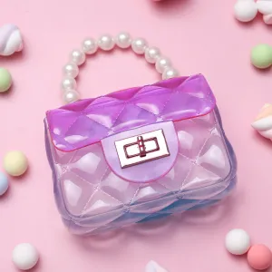 A cute transparent jelly bag suitable for girls, both portable and diagonal #1059941