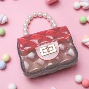 A cute transparent jelly bag suitable for girls, both portable and diagonal #1059942