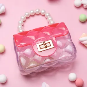 A cute transparent jelly bag suitable for girls, both portable and diagonal #1059943