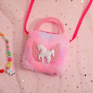 Cartoon unicorn shoulder bag, cute decorative bag that girls like #1167535
