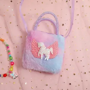 Cartoon unicorn shoulder bag, cute decorative bag that girls like #1167536