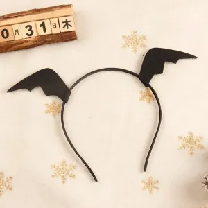 Children likes Halloween bat-shaped leather hair clip #1167606