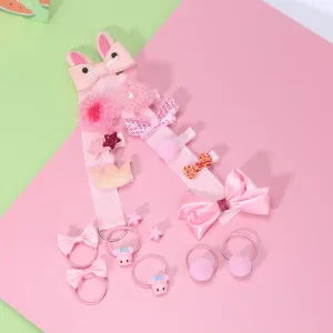 18pcs/set Multi-style Hair Accessory Sets for Girls (The opening direction of the clip is random) #193063