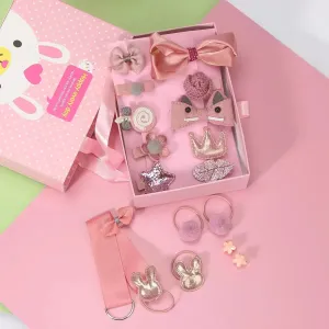 18pcs/set Multi-style Hair Accessory Sets for Girls (The opening direction of the clip is random) #193064