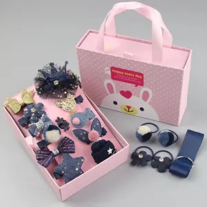 18pcs/set Multi-style Hair Accessory Sets for Girls (The opening direction of the clip is random) #193066