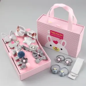 18pcs/set Multi-style Hair Accessory Sets for Girls (The opening direction of the clip is random) #193067
