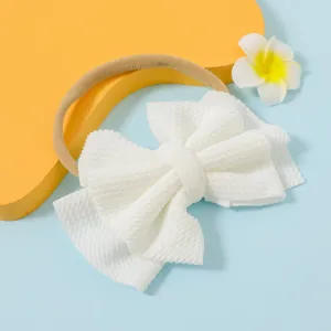 Pure Color Textured Bowknot Hair Ties for Girls #199560
