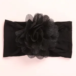 Solid Flower Decor Headband for Girls #189458