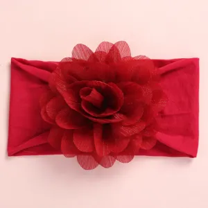 Solid Flower Decor Headband for Girls #189459