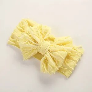 Solid Textured Bow Headband for Girl #914766