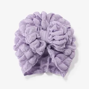 Toddler/baby Solid Color Soft Popcorn Style Bow Hat #1065134