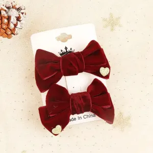 Toddler/kids/adult Bow Christmas headband hair clip set #1195866