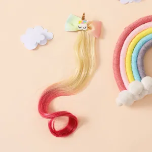 Unicorn Clip Hairpiece Hair Extension Wig Pieces for Girls #1037484