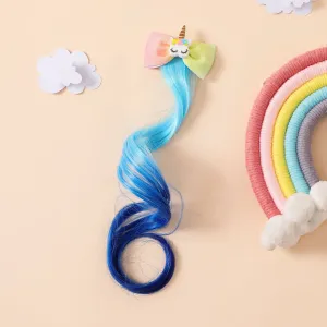 Unicorn Clip Hairpiece Hair Extension Wig Pieces for Girls #1037485