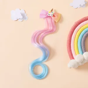 Unicorn Clip Hairpiece Hair Extension Wig Pieces for Girls #991891
