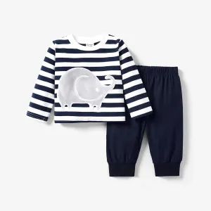 2pcs Baby Boy Animal Pattern Long Sleeve Set #1080090