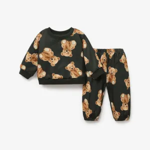 2pcs Baby Boy Bear Pattern Long Sleeve Set #1195924