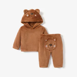 2pcs Baby Boy Childlike Fuzzy Bear Hyper-Tactile Set #1170449
