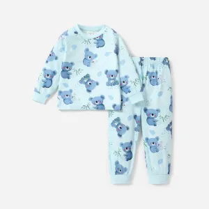 2pcs Baby/Toddler Boy Basic Koala Pattern Pajama Set #1166562