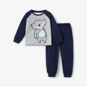 2pcs Baby/Toddler Boy Basic Koala Pattern Pajama Set #1166566