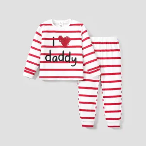 2pcs Baby/Toddler Girl/Boy Letter and Heart Pattern Pajamas #1205919