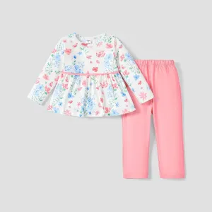 2PCS Baby/Toddler Girl Pretty Design Casual Pajama Set #1167634