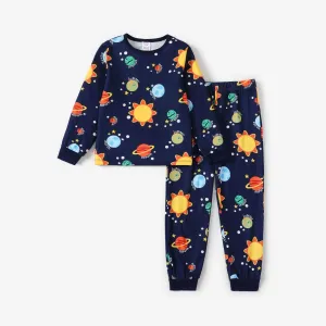 2PCS Kid Boy Basic Pajamas Top/ Pants Set #1193007