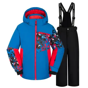 2PCS Kid Boy/Girl Windproof Waterproof Winter Ski Jacket & Pants Set Snow Suit #1317347