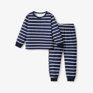 2pcs Kid Boy Stripe Casual Pajamas Set #1206343