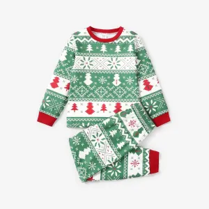 2pcs Kid/Toddler Girl/Boy Christmas Print Pajama Set #1164346