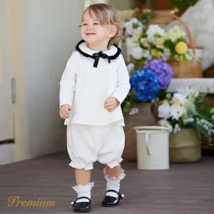 2pcs Medium Thick Elegant Ruffle Edge Babygirl Sets for Regular Wear #1060948