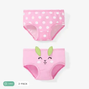 2pcs Toddler Girl Childlike Expression Underwear Set #1068155