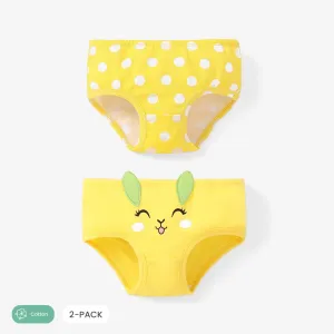 2pcs Toddler Girl Childlike Expression Underwear Set #1068160