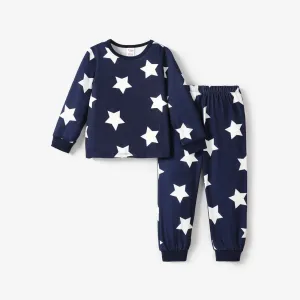 2pcs Toddler/Kid Boy Stripe Casual Pajamas Set #1069181
