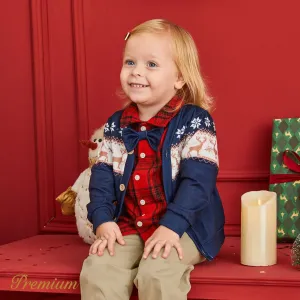 3pcs Baby Boy Christmas Elegant Set with Lapel #1169931