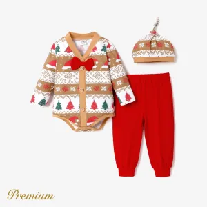 3pcs Baby Girl/Boy Christmas Cotton Childlike Fashionable Set #1095650