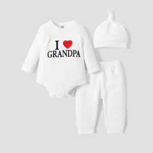 3pcs Baby Girl/Boy Medium Thick Long Sleeve Childlike Letter Design  Set #1063019