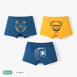 3PCS Boys' Animal Pattern Casual Underwear Set #1165094