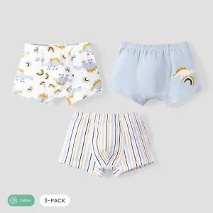 3PCS Boys'  Fashionable Animal Pattern Cotton Underwear Set #1165106