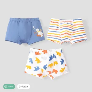 3PCS Boys'  Fashionable Animal Pattern Cotton Underwear Set #1165116