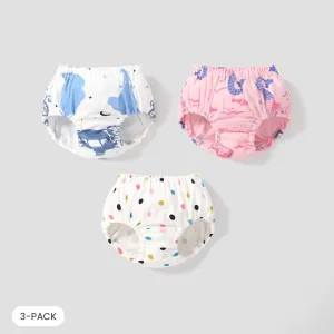 3pcs Kid Girl Cotton Cute Printed Pattern Underwear Set #1192153