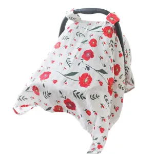 4 Colors Baby Seat Floral Print Sun Shade Multifunctional Breathable Car Cover #920889