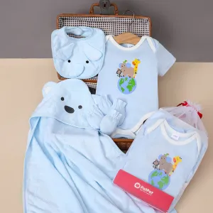 5pcs 100% Cotton Newborn Gift Set for Baby Boy (Animal Pattern) #1044360